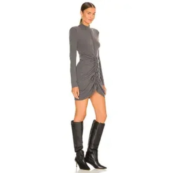 Ronny Kobo X Free People Macall Knit Dress In Smoke